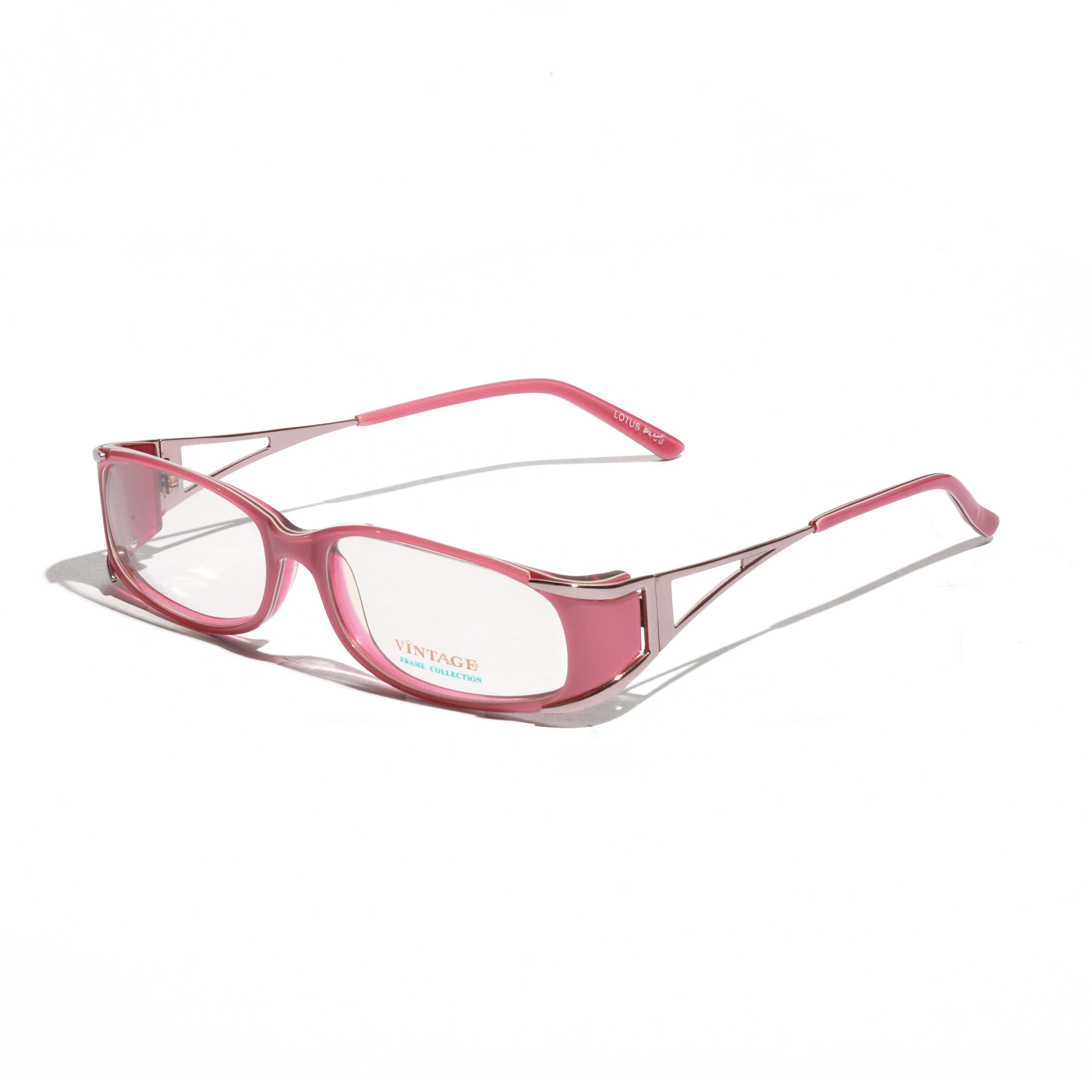 Vintage Pink Frame Demo Lens Full Rim Spectacle Frames Premium