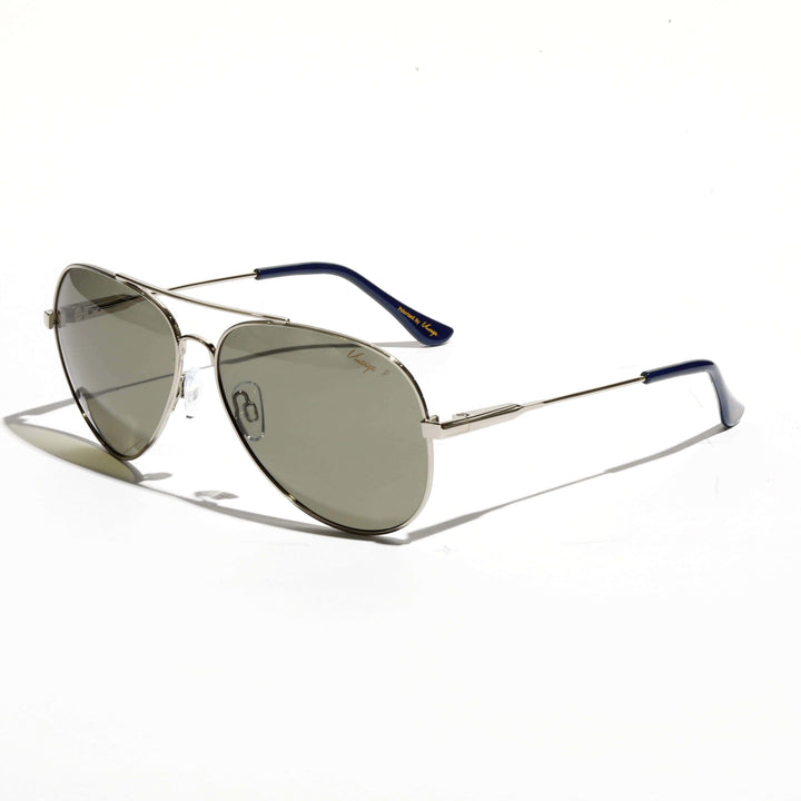 Polarized Glass Lens Aviator Vintage Sunglass - Flight Captain