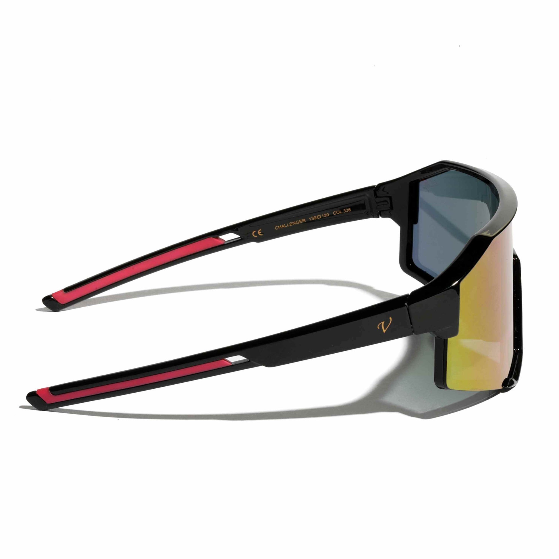virat kohli goggles Vintage Matte Black Blue Frame Red Purple Mercury Grey G-15 Gradient Lens Full Rim | 400% UV Protection