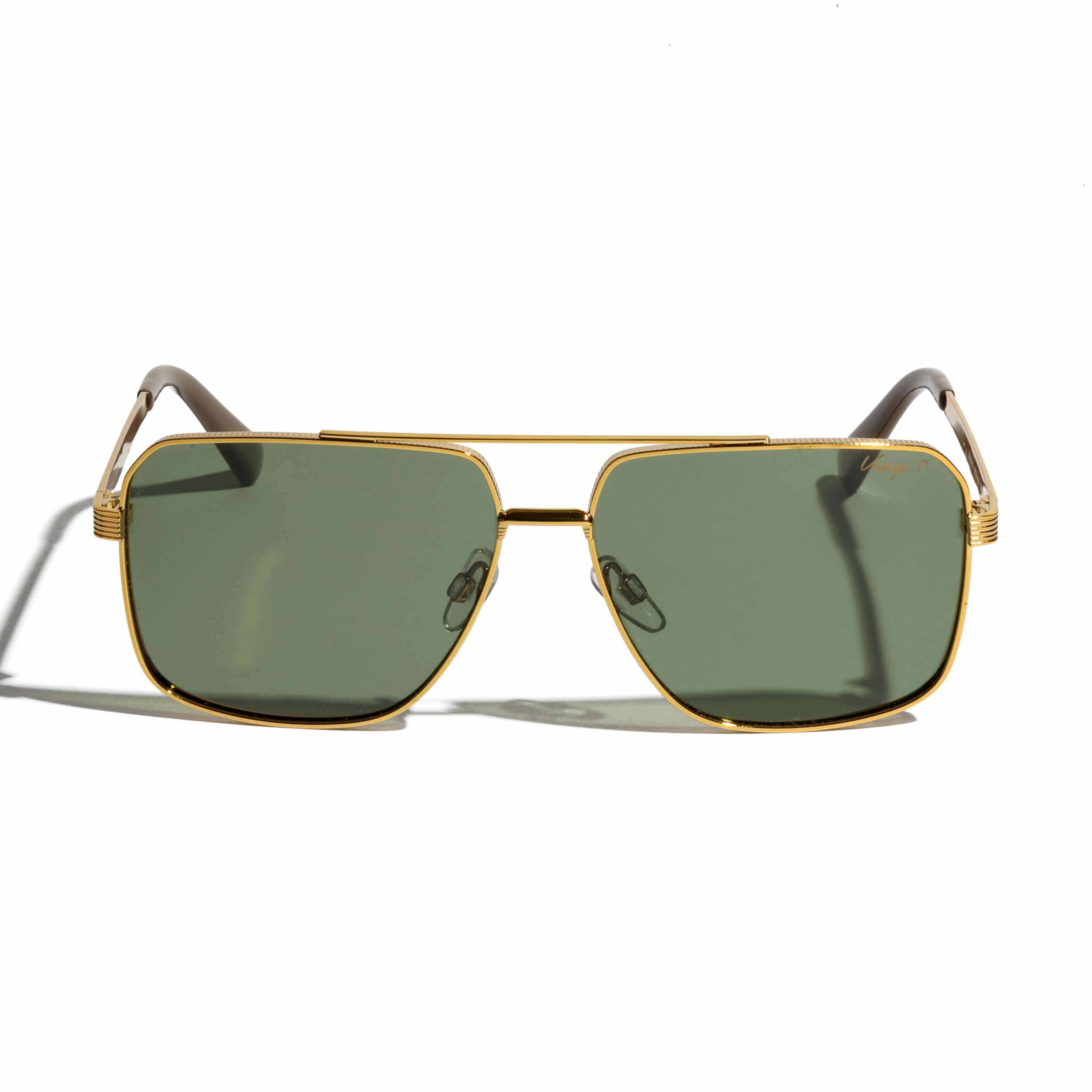 Vintage Black Gold Copper Frame Green Migraine Relief Lens G-15