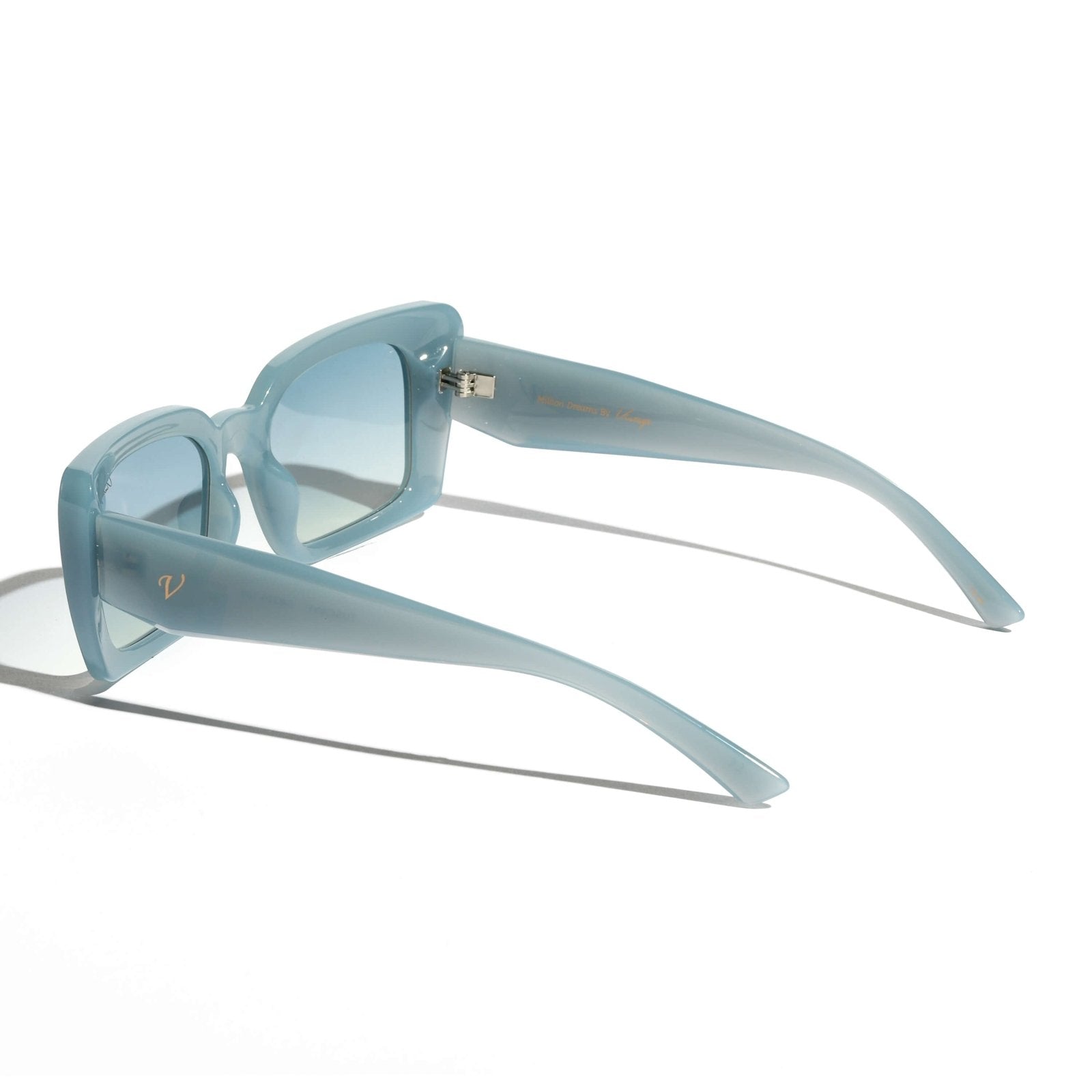 Vintage Powder Blue Brown Black Frame Blue Brown G-15 Gradient