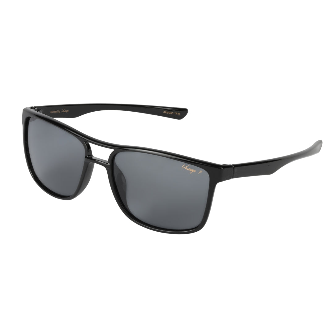 Hawk Edition: Best Polarized Rectangle Sunglasses - Grey TR90 Frame, Black  Lens | Sunglassic Eyewear