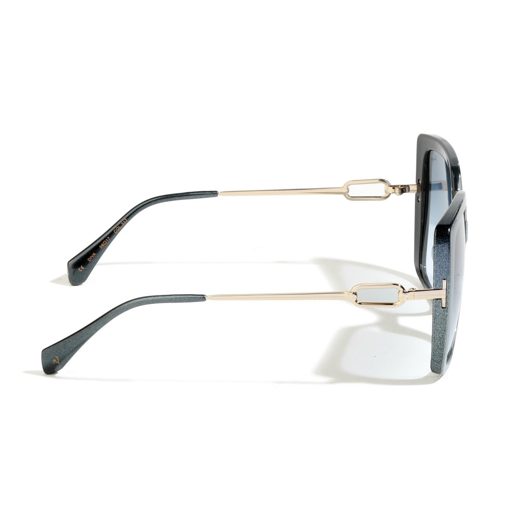 Vintage Grey Shimmer Black Brown Frame Blue Grey Brown