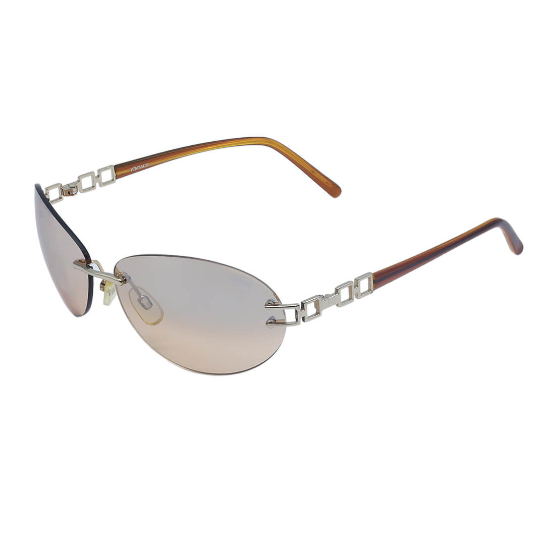 小物 BURBERY rimless oval sunglasses silver Vintage Silver Frame Grey Lens Rimless | 400% UV Protection